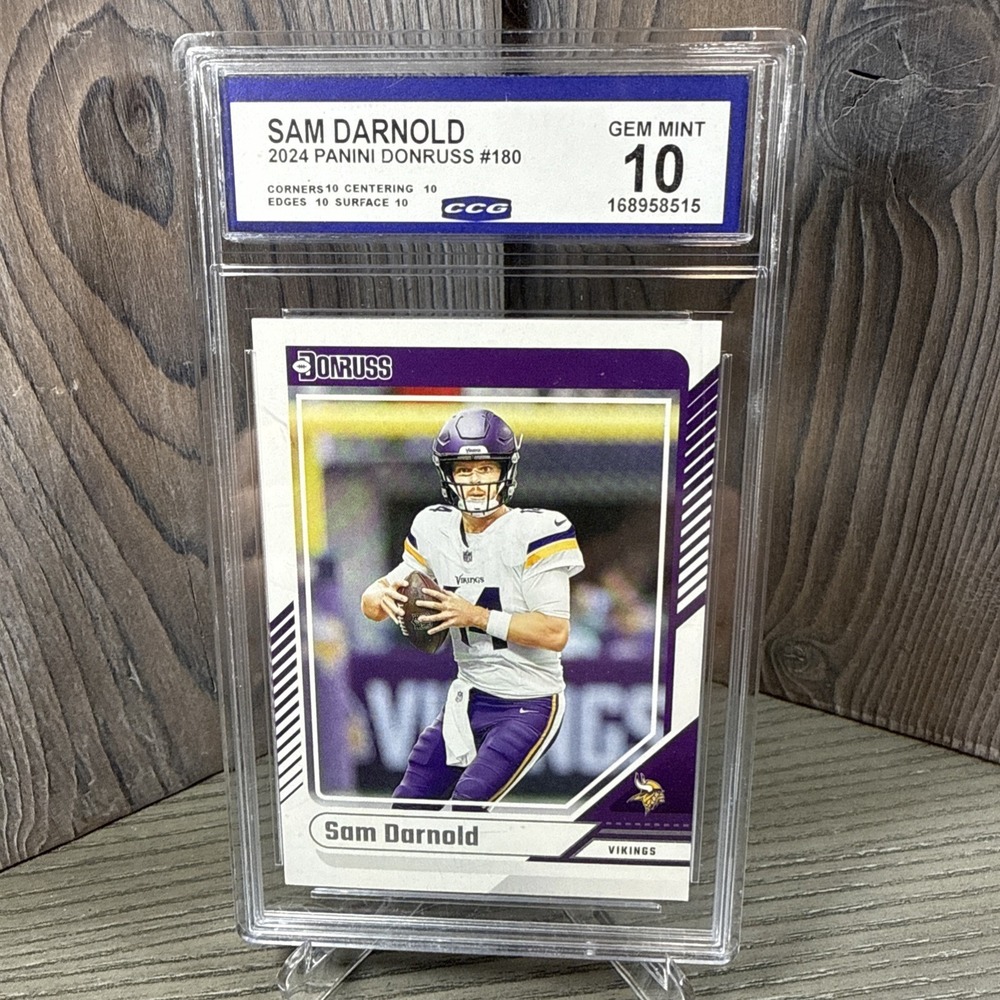 2024 Panini Donruss Sam Darnold #180 Minnesota Vikings CCG 10 Football NFL